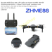 โดรนบังคับ  พับได้ รีโมท 2.4GHz มีไฟ มีกล้อง ถ่ายภาพ วีดีโอ ตีลังกาได้ ZHME88